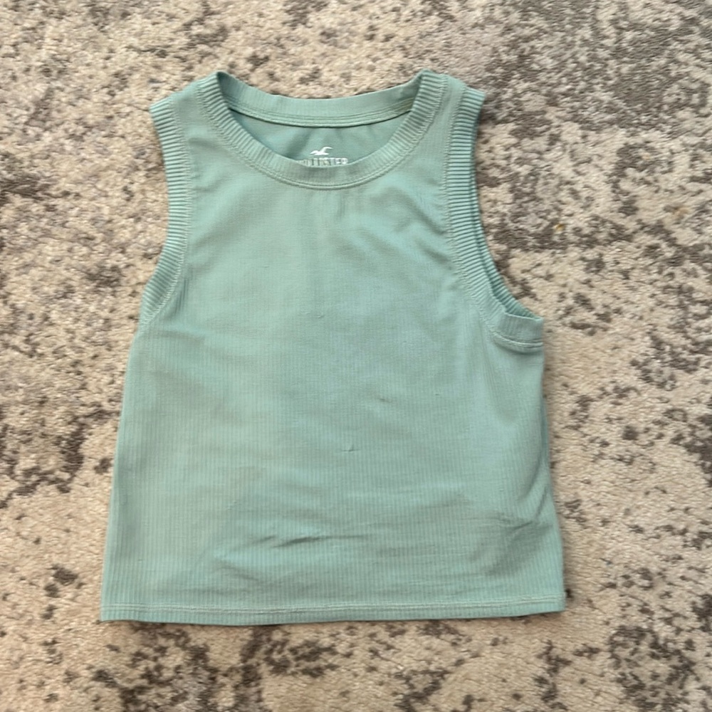 Green hollister tank top xs